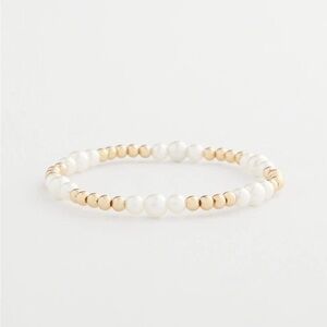 Goldtone Bead Stretch Bracelet
